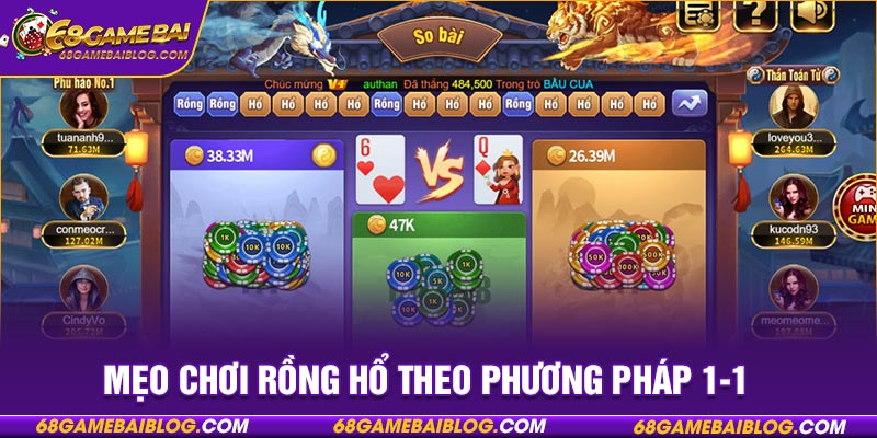 Mẹo chơi rồng hổ theo phương pháp 1-1